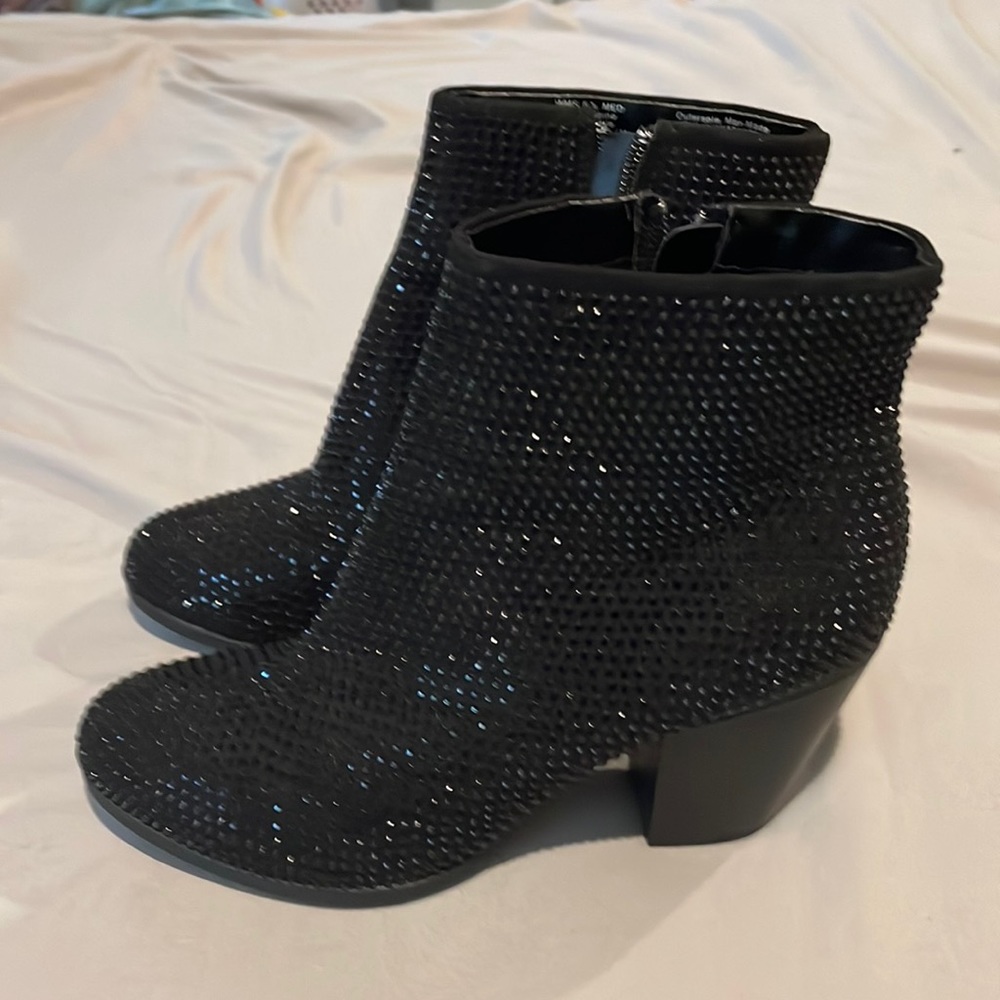 Juicy Couture Black rhinestone booties